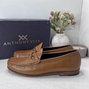 Anthony Veer Filmore Bit Leather Moc Toe Loafers Walnut Tan Men's 14D Tried On